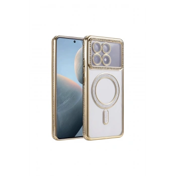 Poco X6 Pro Joke Simli Magneticsafe Kılıf - Gold
