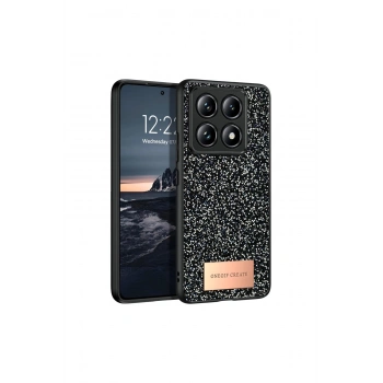 Onegif Mi 14t Pro Bright Simli Kapak - Siyah