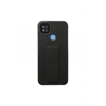 Redmi 9c Kılıf Mega Standlı Silikon - Siyah