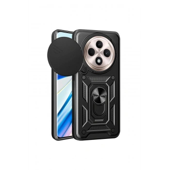 Redmi 14c Kılıf Pars Lens Yüzüklü Silikon - Siyah