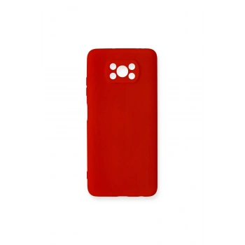 Pocophone X3 Kılıf Nano İçi Kadife Silikon - Kırmızı