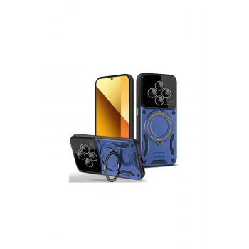 Redmi 14c Kılıf Joy Lens Standlı Kapak - Lacivert