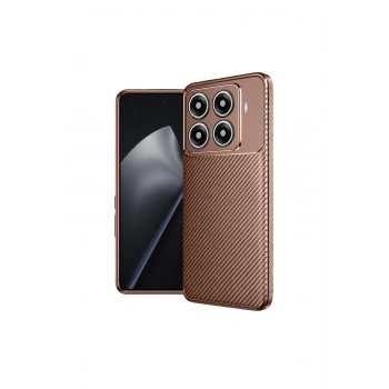 Mi 15t Pro Auto Focus Karbon Kapak - Kahverengi