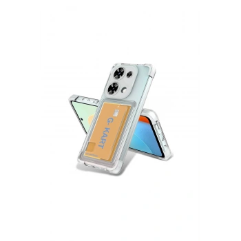 Redmi Note 13 Pro 4g Kılıf Kart Şeffaf Silikon - Şeffaf