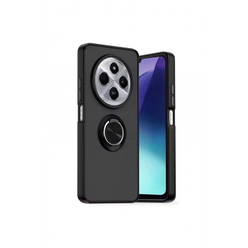 Redmi 14c Kılıf Montreal Yüzüklü Silikon Kapak - Siyah