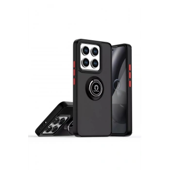 Mi 15 Kılıf Montreal Yüzüklü Silikon Kapak - Siyah