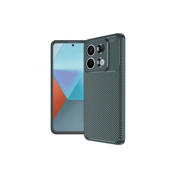 Redmi Note 13 Pro 4g Kılıf Auto Focus Karbon Kapak - Koyu Yeşil