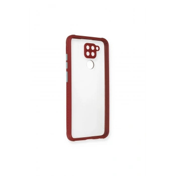 Redmi Note 9 Kılıf Miami Şeffaf Silikon - Fuşya