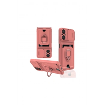 Poco M5 Kılıf Zuma Kartvizitli Yüzüklü Silikon - Pembe