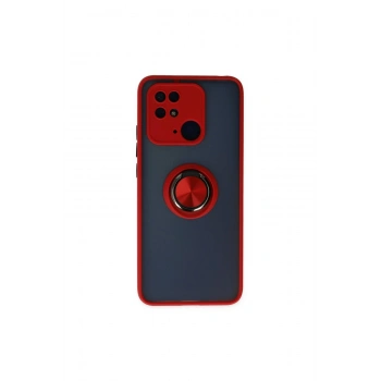 Poco C40 Kılıf Montreal Yüzüklü Silikon Kapak - Kırmızı