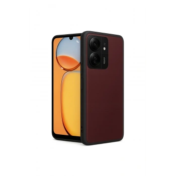 Redmi 13c Kılıf Aras Deri Kapak - Bordo