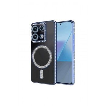 Redmi 13c Joke Simli Magneticsafe Kılıf - Mavi