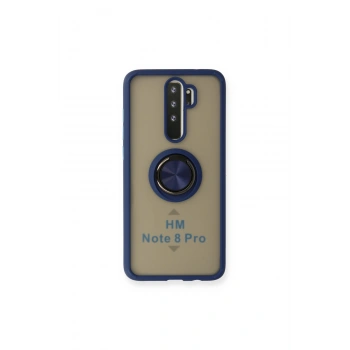 Redmi Note 8 Pro Kılıf Montreal Yüzüklü Silikon Kapak - Lacivert
