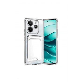 Redmi Note 14 4g Kılıf Kart Şeffaf Silikon - Şeffaf