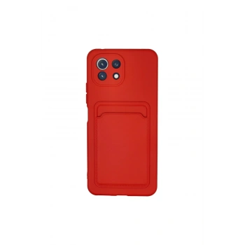Mi 11 Kılıf Kelvin Kartvizitli Silikon - Kırmızı