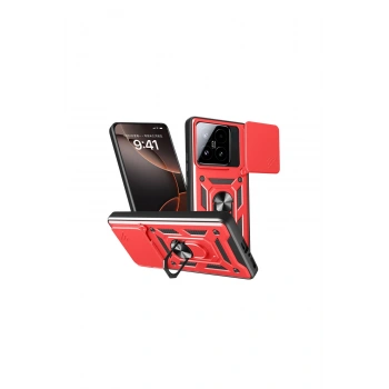 Mi 15t Pars Lens Yüzüklü Silikon - Kırmızı