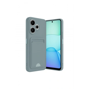 Redmi 13 4g Kılıf Kelvin Kartvizitli Silikon - Açık Yeşil