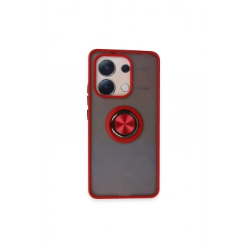 Redmi Note 13 4g Kılıf Montreal Yüzüklü Silikon Kapak - Kırmızı