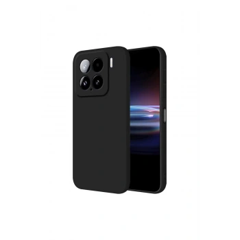 Mi 15 Pro Kılıf Nano İçi Kadife Silikon - Siyah