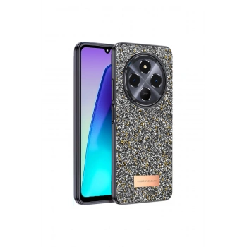 Onegif Redmi 14c Bright Simli Kapak - Gümüş