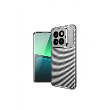 Mi 14t Pro Kılıf Auto Focus Karbon Kapak - Gri