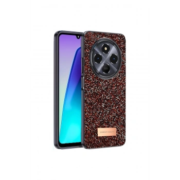 Onegif Redmi 14c Bright Simli Kapak - Derin Mor