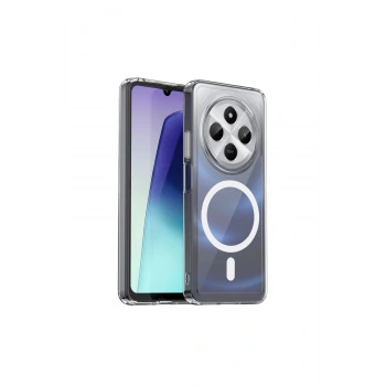 Redmi 14c Combo Sert Şeffaf Magsafe Kapak - Şeffaf