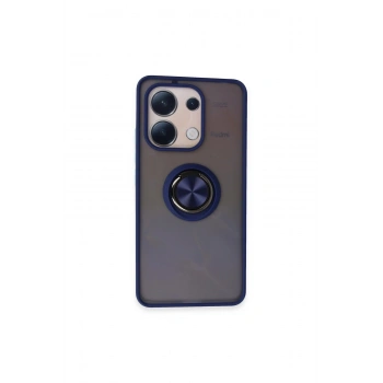 Redmi Note 13 4g Kılıf Montreal Yüzüklü Silikon Kapak - Lacivert