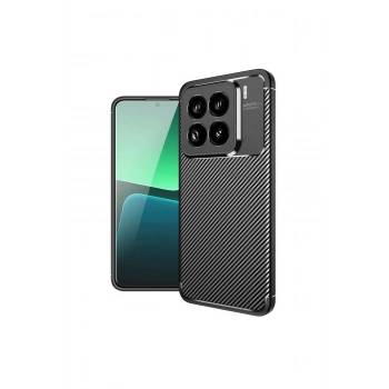 Mi 15 Pro Kılıf Auto Focus Karbon Kapak - Siyah