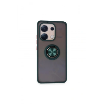 Redmi Note 13 4g Kılıf Montreal Yüzüklü Silikon Kapak - Yeşil