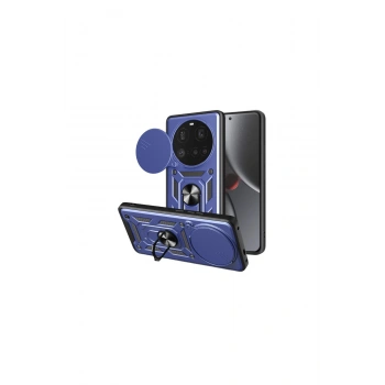 Mi 15 Ultra Kılıf Pars Lens Yüzüklü Silikon - Lacivert