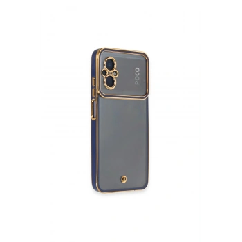 Poco M5 Kılıf Liva Lens Silikon - Mavi