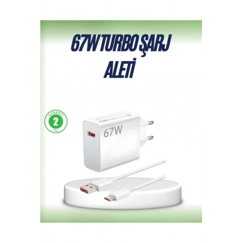 67 Watt Çift Turbo Şarj Adaptörü Reno 4 5 6 Uyumlu