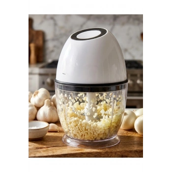 Kablosuz Mini Doğrayıcı 450 ML Şarjlı Sebze Doğrayıcı Paslanmaz Çelik Bıçaklı