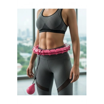 Akıllı Hula Hoop Çemberi 24 Parça Ayarlanabilir Mor Zayıflama Halkası