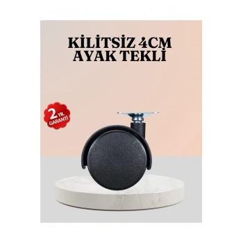 4 cm Çap Kilitsiz Tekerlek Ayağı Tekli Hafif Mobilyalar İçin