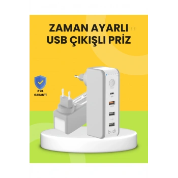 Hızlı Şarj Destekli Zaman Ayarlı USB Şarj Adaptörü