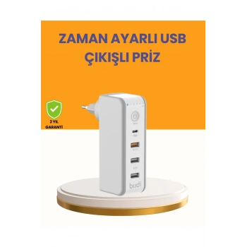 Zaman Kontrollü Şarj Cihazı 30W Hızlı Şarj ve Çoklu USB Çıkışı