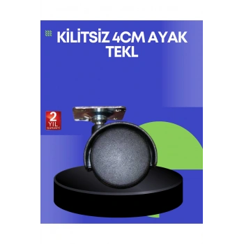 Sehpa ve Ekipmanlar İçin 4 cm Kilitsiz Ayak Tekli