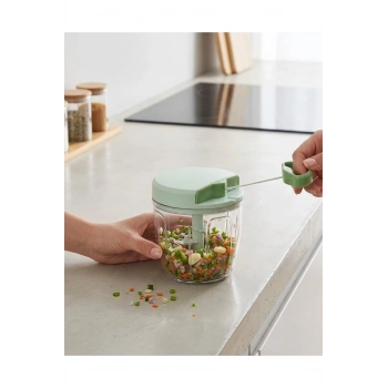 İpli Manuel Sebze Doğrayıcı 5 Bıçaklı Pratik Mutfak Rondosu