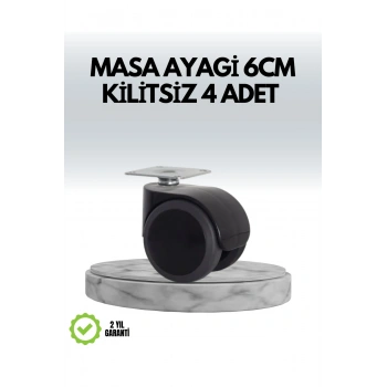 Halı ve Beton Uyumlu Kilitsiz Mobilya Tekerleği 4’lü