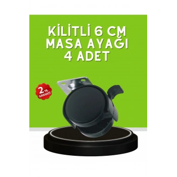Sehpa ve Restoran Arabası İçin Kilitli Ayak 4’lü