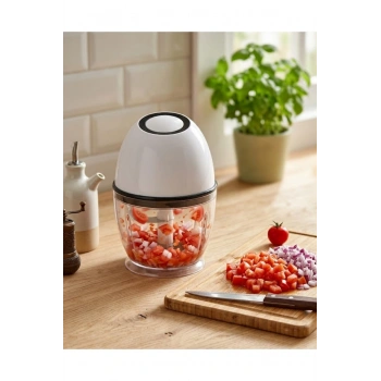 Mini Elektrikli Doğrayıcı 450 ML Şarjlı Sebze Doğrama Makinesi