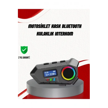 Suya Dayanıklı Bluetooth İnterkom 5.4 Hoparlör 500mAh Batarya ve FM Radyo Özellikli