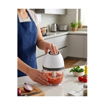 Şarjlı Mutfak Doğrayıcı 450 ML Sebze ve Sarımsak Doğrayıcı