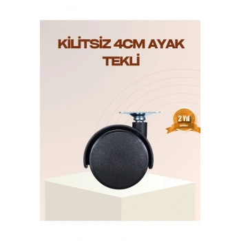 4 cm Kilitsiz Mobilya Ayağı Tekli Kolay Dönen Masa ve Sehpa Ayağı