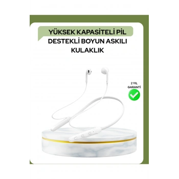100 Saat Pil Ömrü Boyun Askılı Bluetooth Kablosuz Kulaklık
