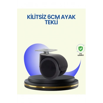 6 cm Döner Kilitsiz Ayak Tek Parça