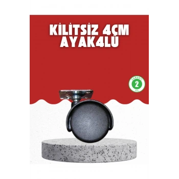 4 cm Kilitsiz Tekerlek Ayak Seti Zemin Koruyucu