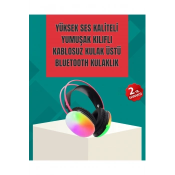 Type-C Şarjlı RGB Işıklı Bluetooth Oyuncu Kulaklığı